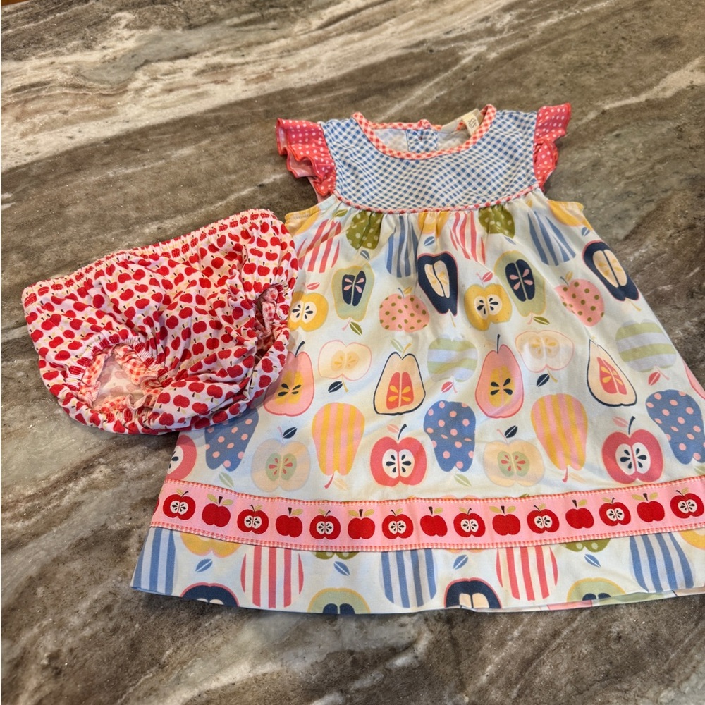 Colorful Baby Dress with Bloomers